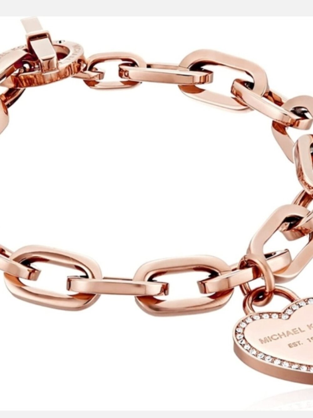 Michael Kors Rose gold Heritage Chain Link Toggle Bracelet